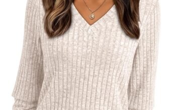 AUTOMET Womens V Neck Long Sleeve Shirt Fall Fashion Tops Tunic Dressy Casual Sweater Clothes Cute Trendy Work Outfits 2026