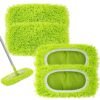 Reusable Dry Sweeping Cloths Microfiber Wet Mop Pads Compatible with Swiffer Sweeper Mop Replacement Sweeping Mopping pad Refills for Hardwood Surface Floor Cleaning (4PCS)