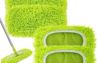 Reusable Dry Sweeping Cloths Microfiber Wet Mop Pads Compatible with Swiffer Sweeper Mop Replacement Sweeping Mopping pad Refills for Hardwood Surface Floor Cleaning (4PCS)