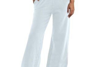 Sweatpant for Women 2025 Straight Drawstring Elastic Fleece Comfy Joggers Palazzo Pants with Pockets Trousers