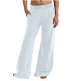 Sweatpant for Women 2025 Straight Drawstring Elastic Fleece Comfy Joggers Palazzo Pants with Pockets Trousers